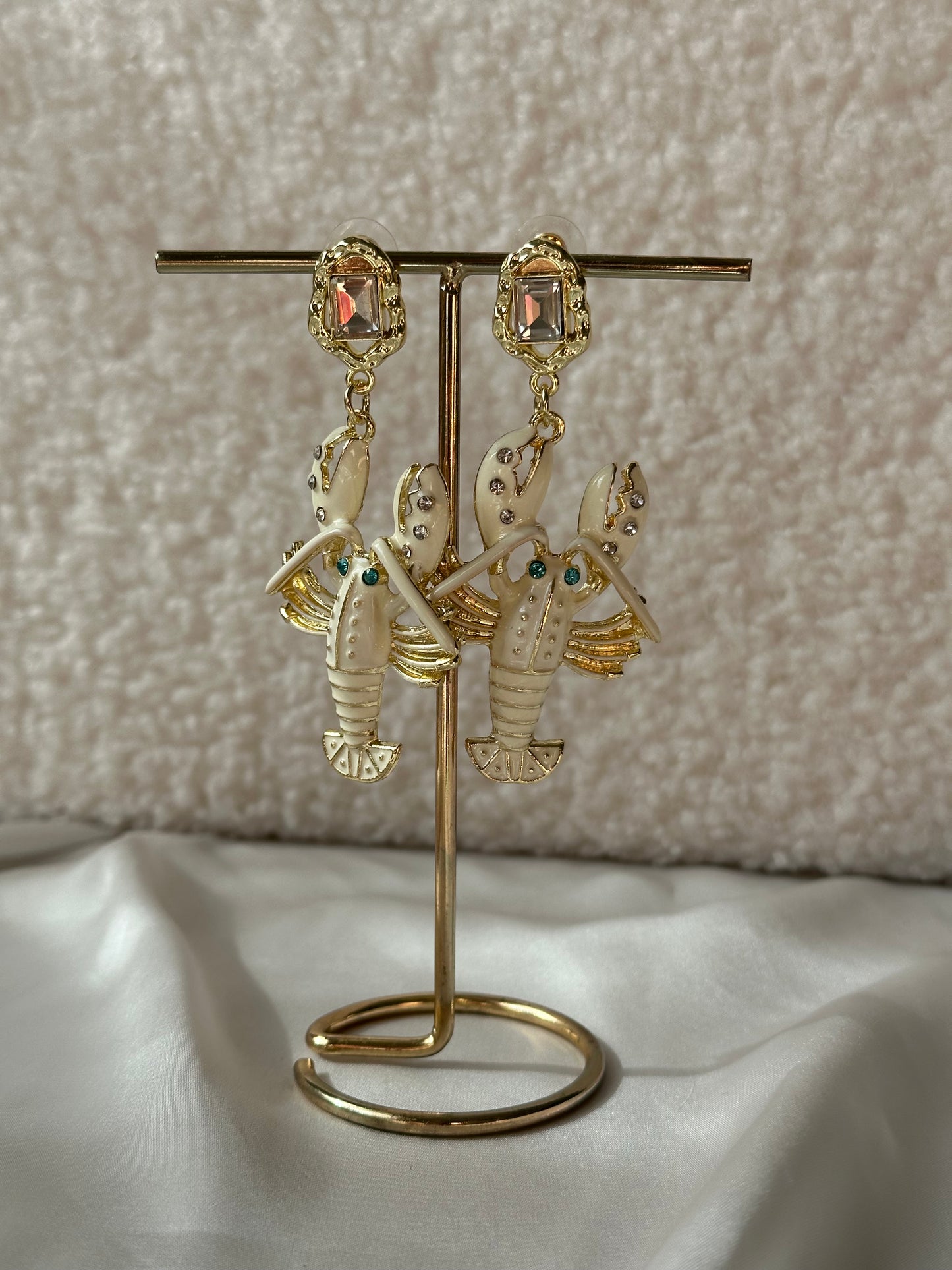 PENDIENTES LANGOSTA BLANCA