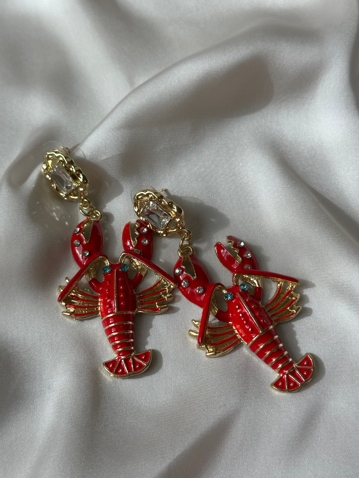 PENDIENTES LANGOSTA ROJA