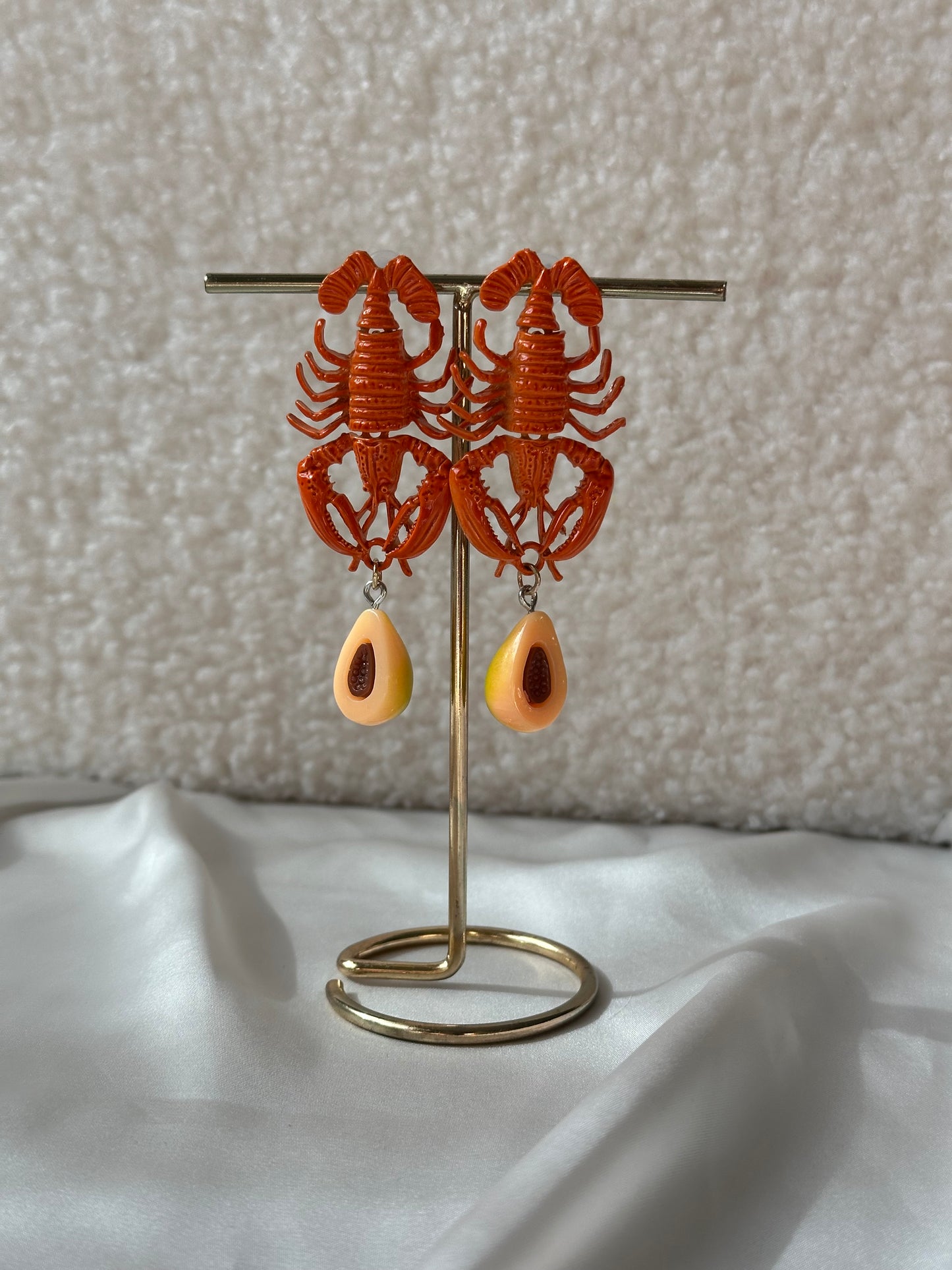PENDIENTES LANGOSTA PAPAYA