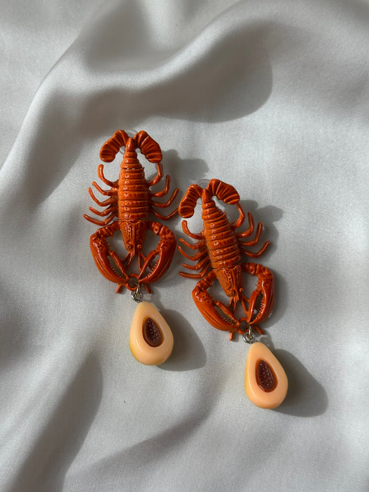 PENDIENTES LANGOSTA PAPAYA