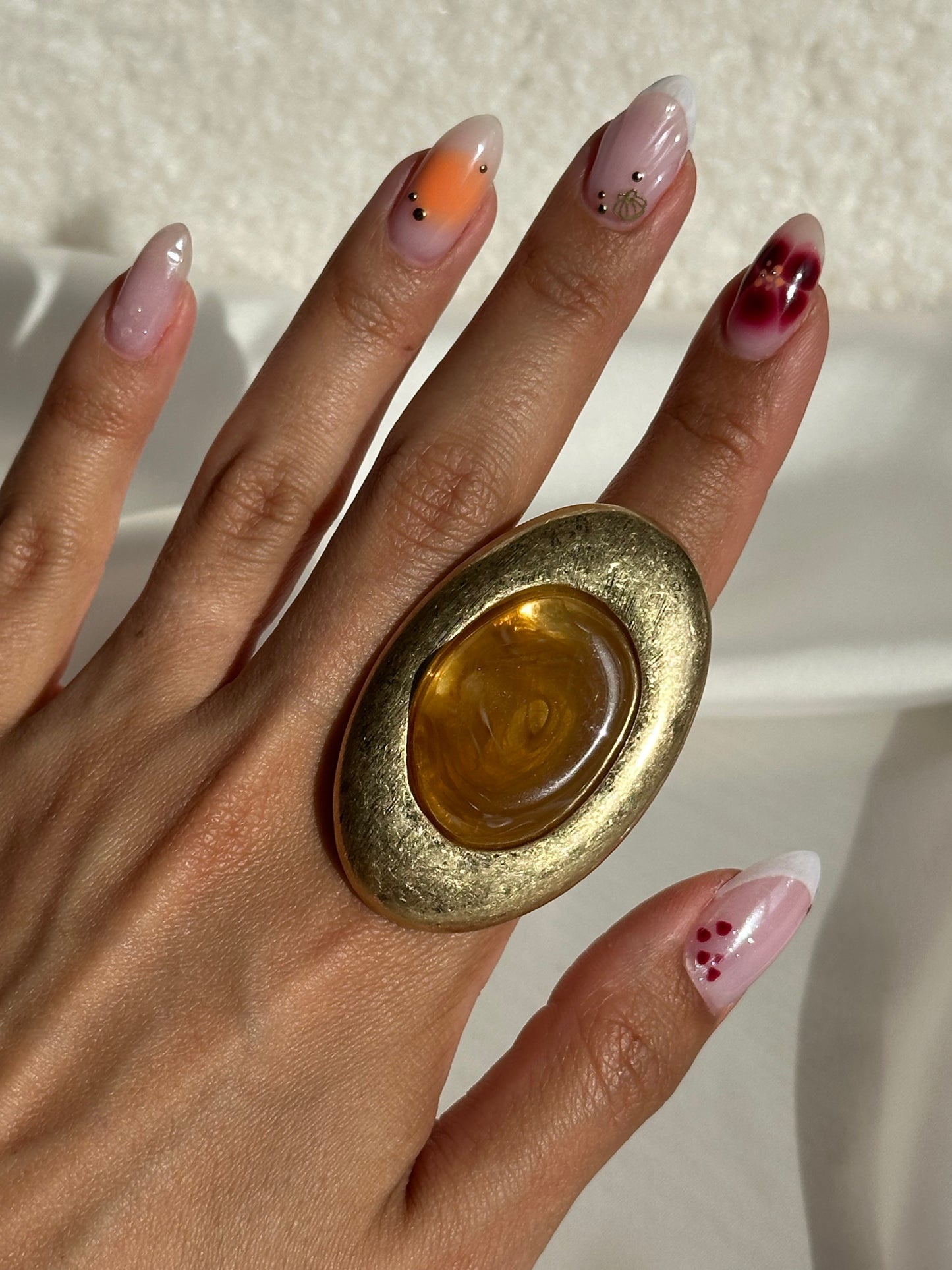 MAXI ANILLO ALARGADO PIEDRA