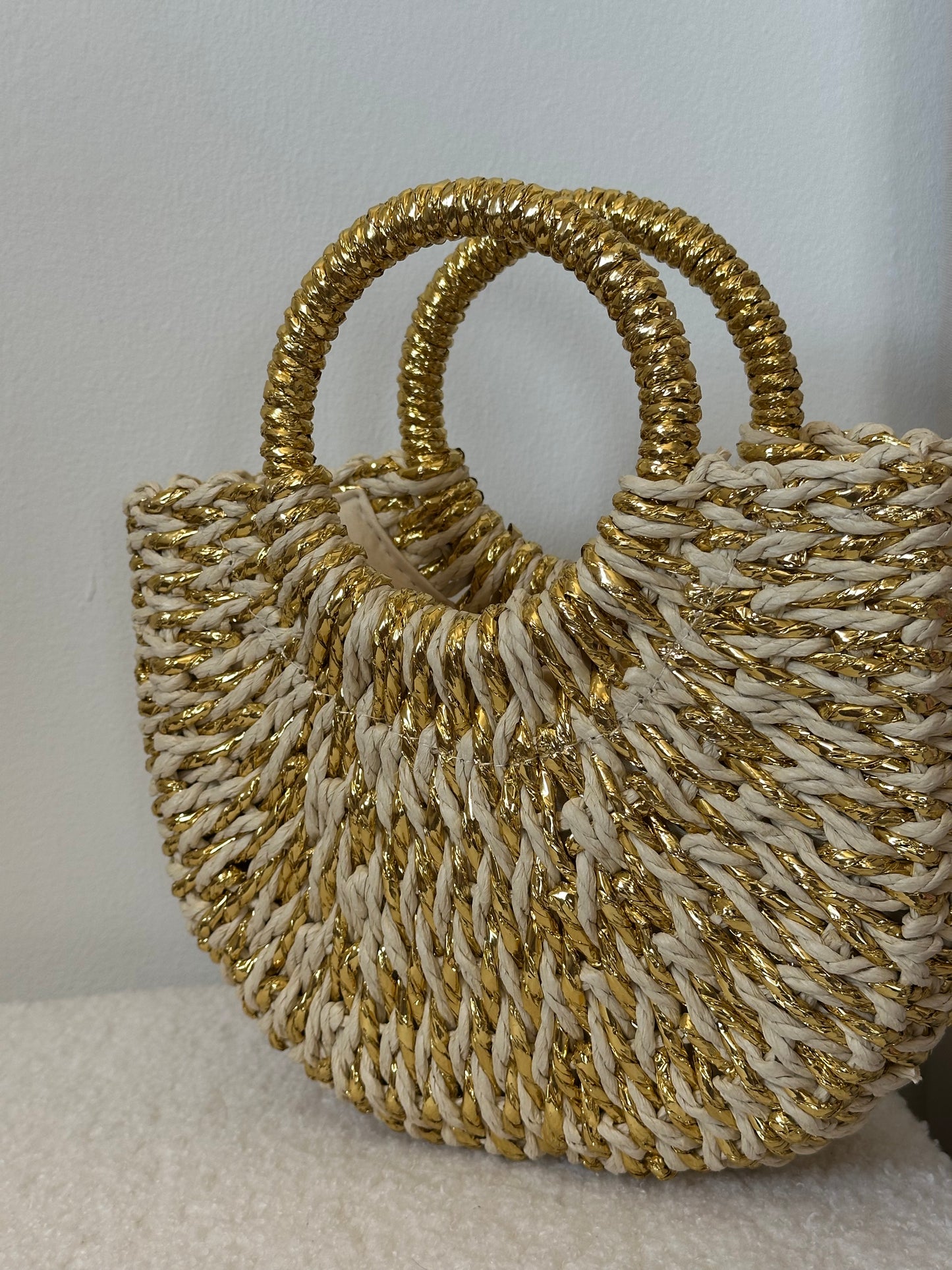 BOLSO RAFIA DORADO