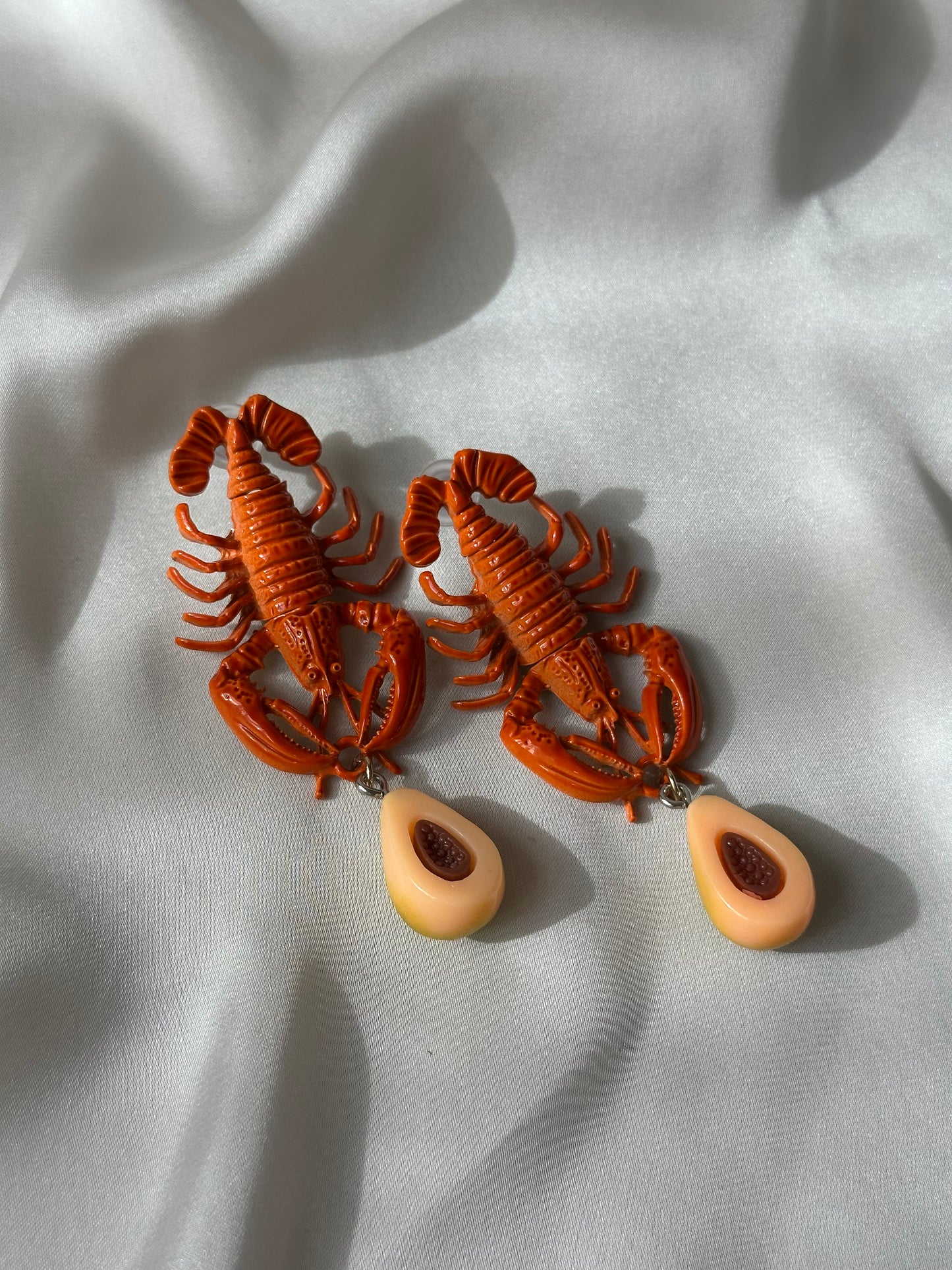 PENDIENTES LANGOSTA PAPAYA
