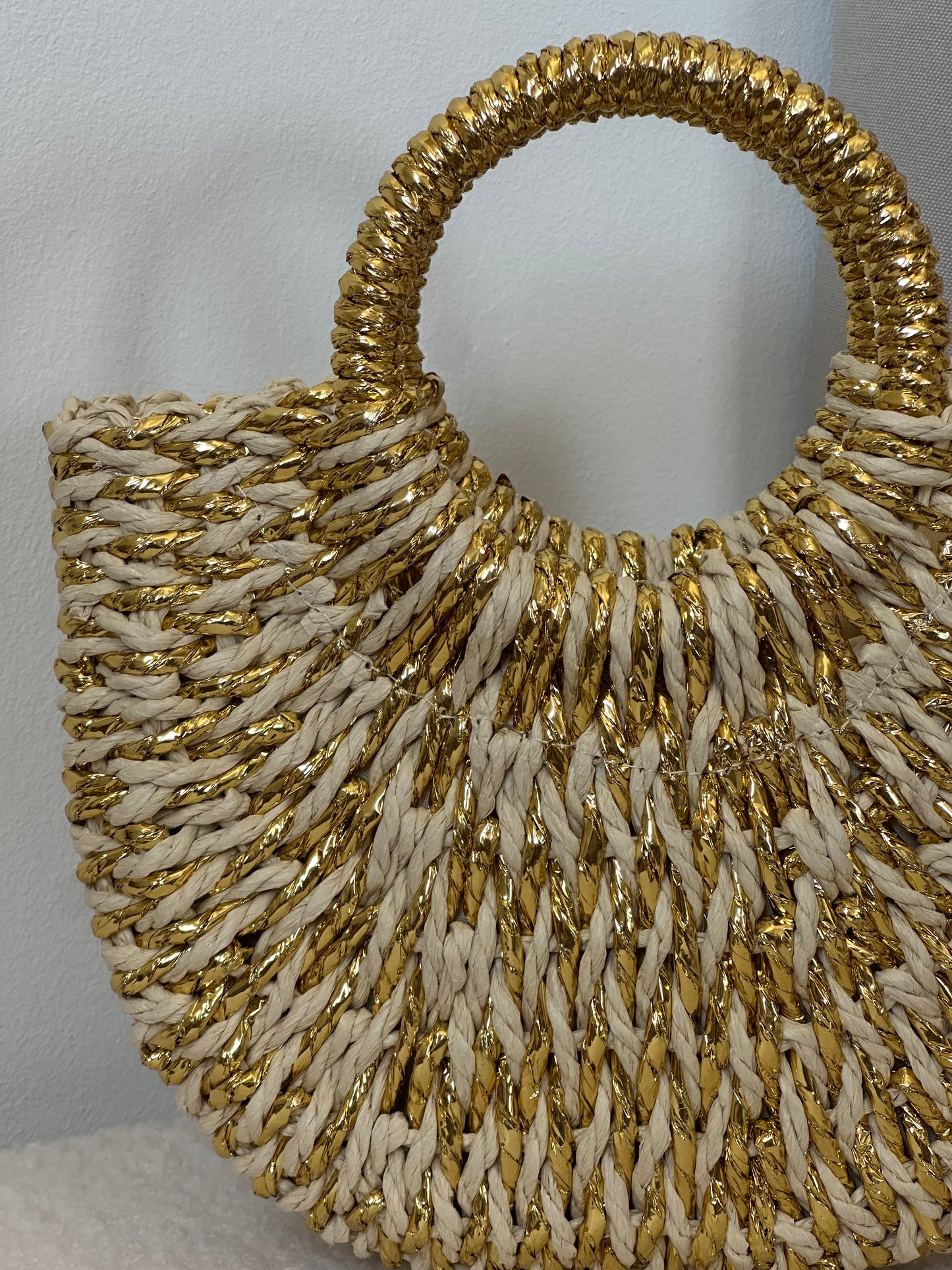 BOLSO RAFIA DORADO