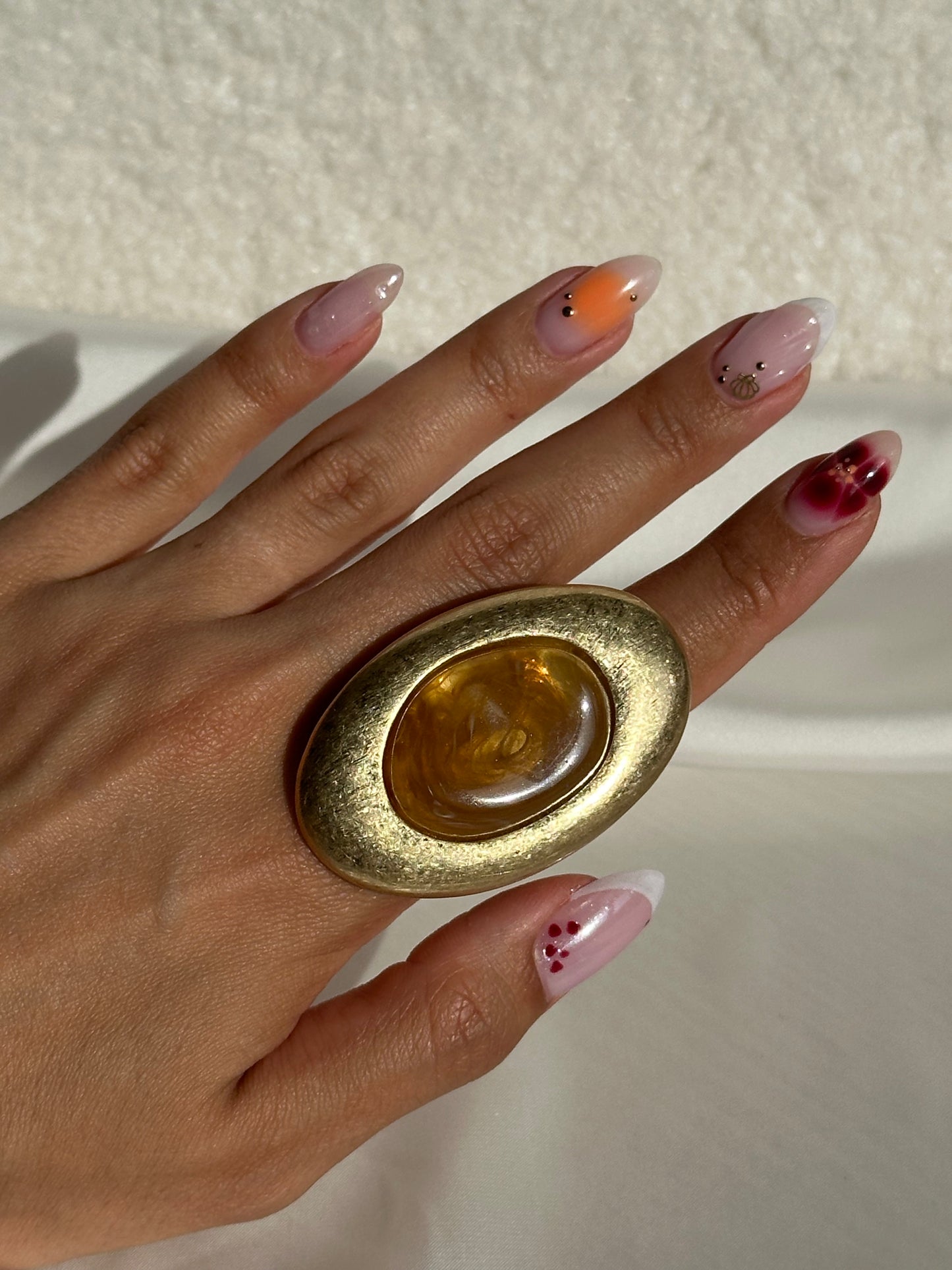 MAXI ANILLO ALARGADO PIEDRA