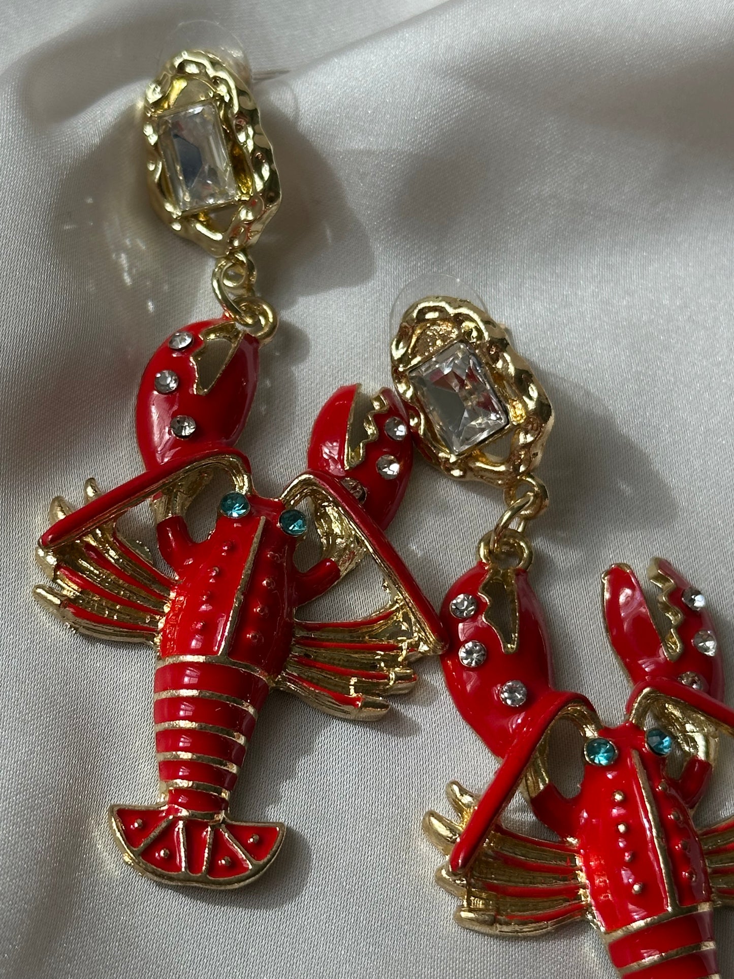 PENDIENTES LANGOSTA ROJA