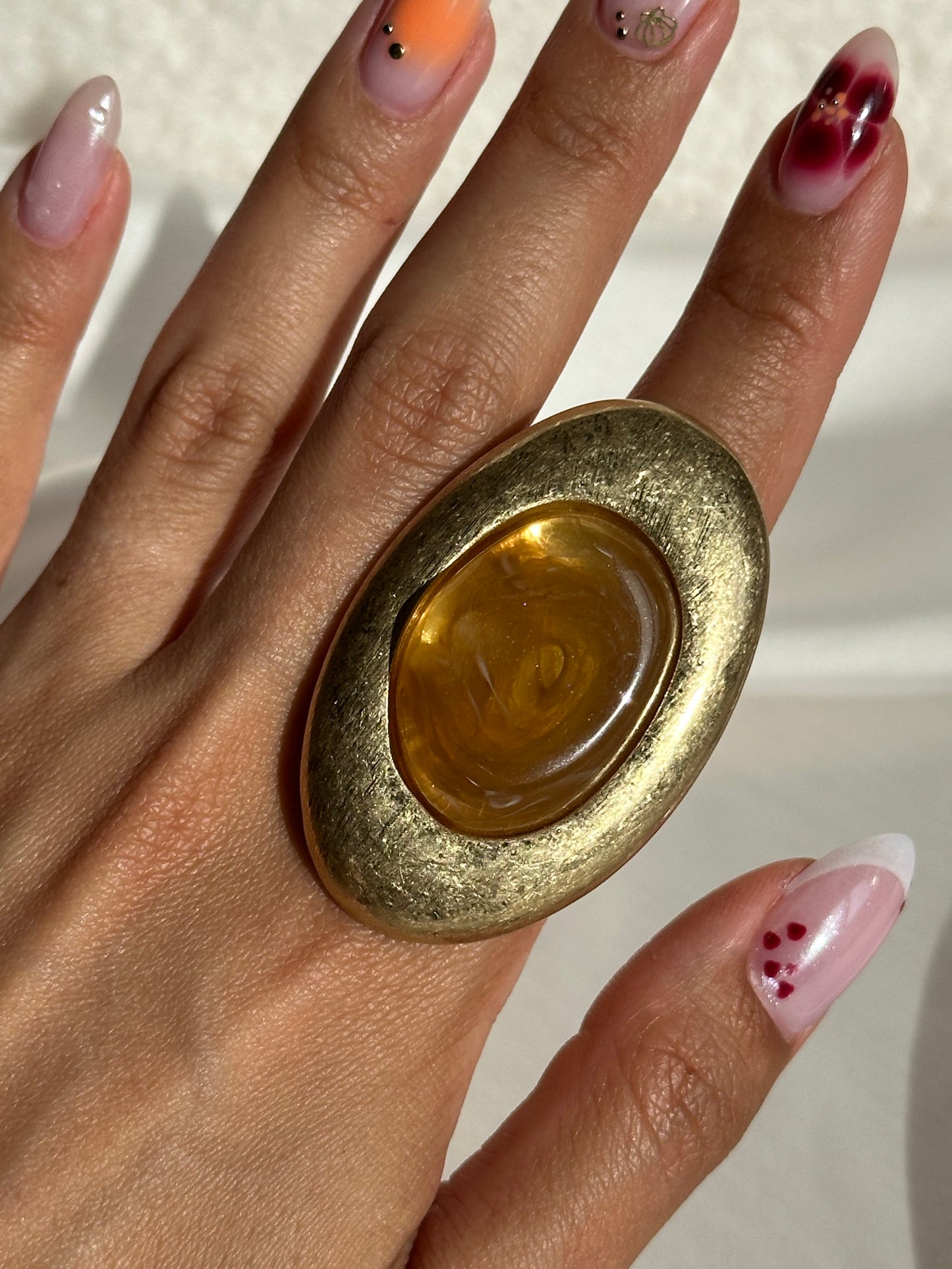 MAXI ANILLO ALARGADO PIEDRA