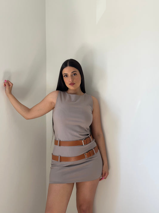 VESTIDO MINI CINTURONES