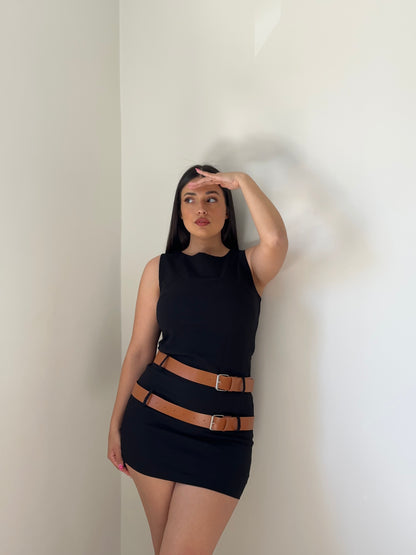 VESTIDO MINI CINTURONES
