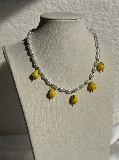 COLLAR PERLAS LIMONES