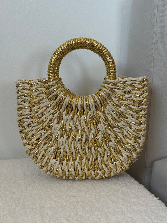 BOLSO RAFIA DORADO
