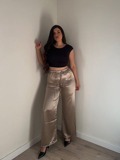 PANTALÓN SATINADO BRILLOS