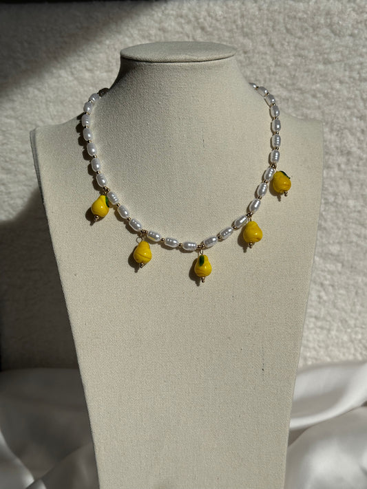 COLLAR PERLAS LIMONES