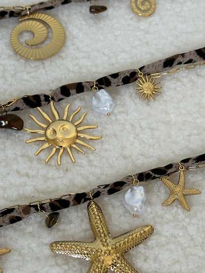 COLLAR ANIMAL PRINT CHARMS