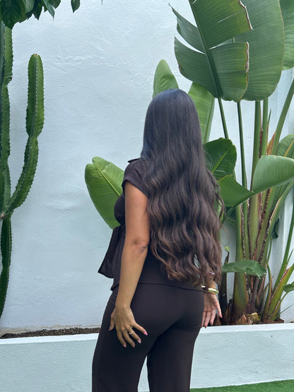 CONJUNTO BLUSA ANUDADA