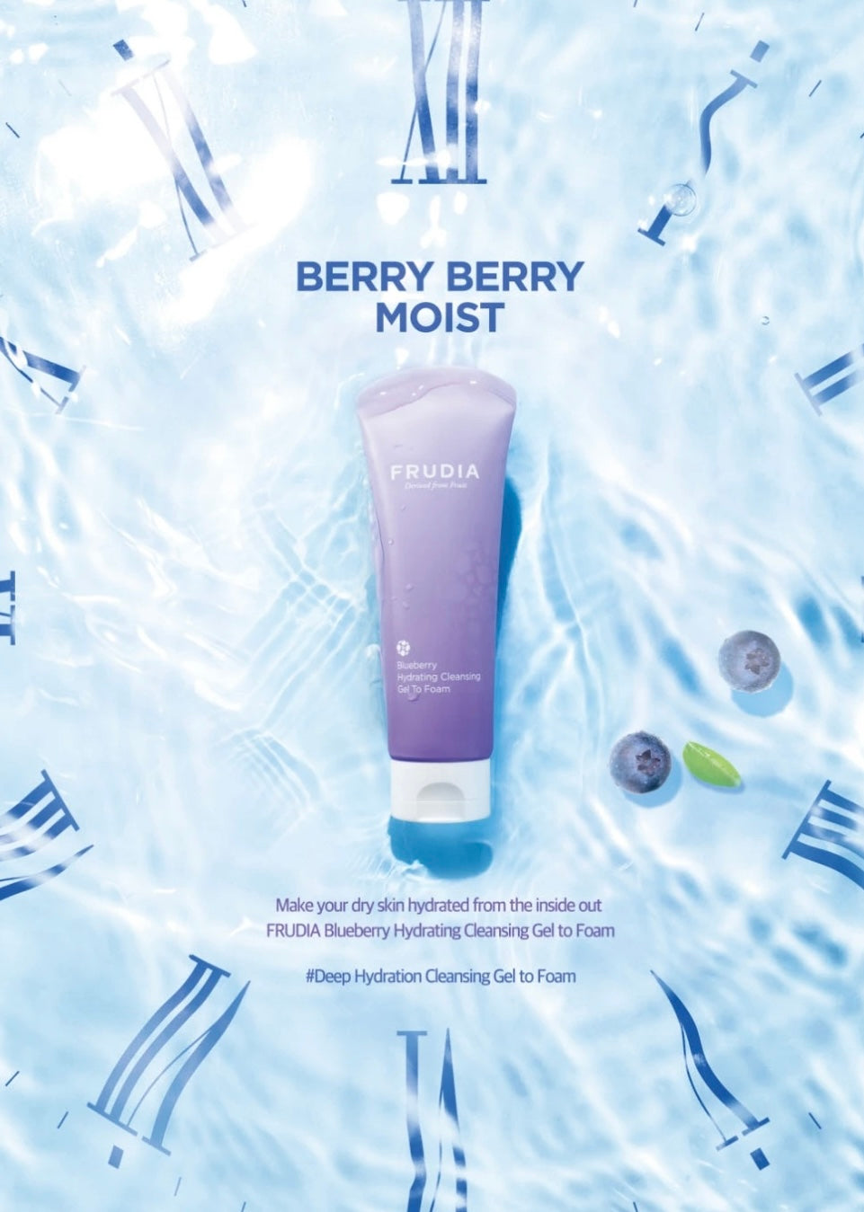 FRUDIA BLUEBERRY HYDRATING CLEANSING GEL TO FOAM