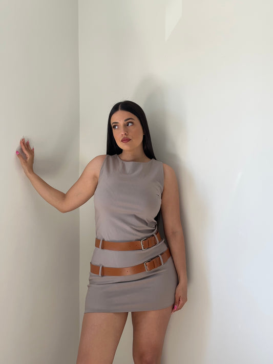VESTIDO MINI CINTURONES
